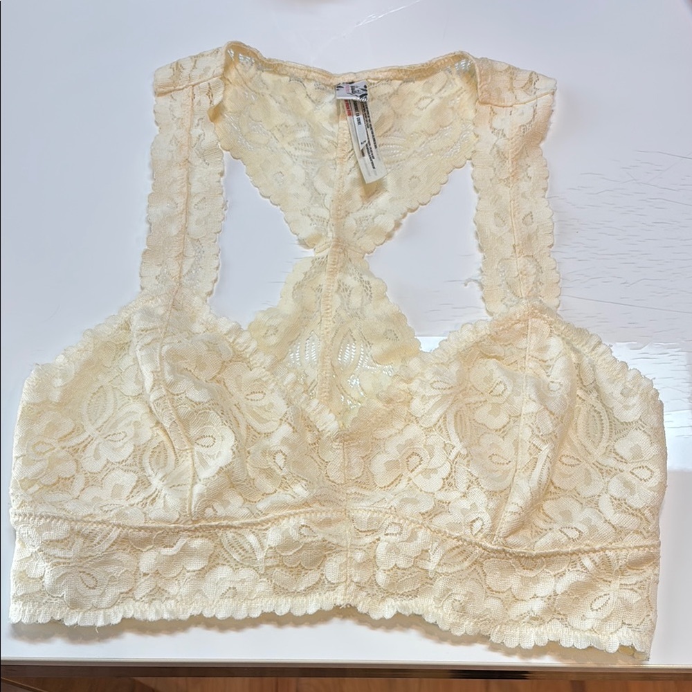 Free people lace bralette, size small